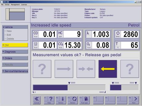 High idle test complete - return to idle speed